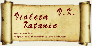 Violeta Katanić vizit kartica